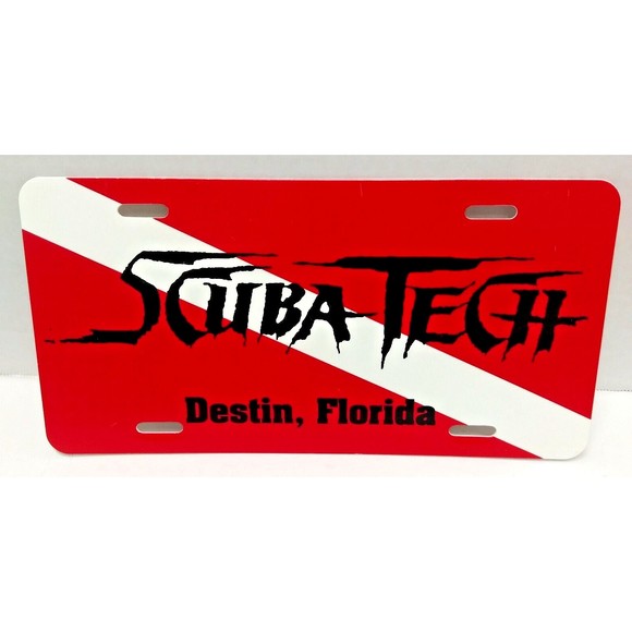 Unbranded Other Diver Down Scuba Flag Vinyl License Plate Custom